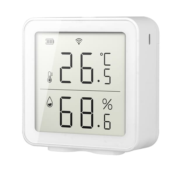 Smart WiFi Luftfuktighetssensor Hygrometer Utomhus Inomhus Termometer Digital LCD-display Temperatur- och Luftfuktighetsmätare