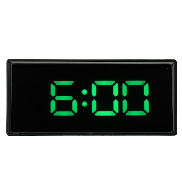 Speglad digital väckarklocka Smart ljusavkännande LED-skärm Digital smart klocka med två skärmlägen snoozefunktion Grön