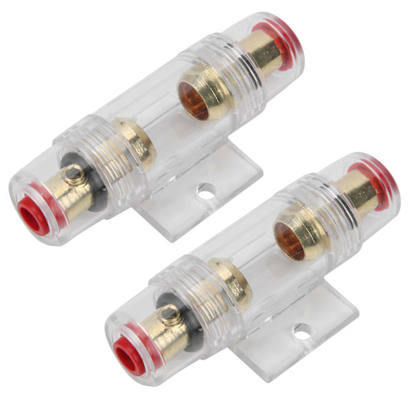 2 stk bilstereo AGU sikringsholder W/60A 80A sikringer sikringsholder for 4 6 8 gauge ledning 12‑24V