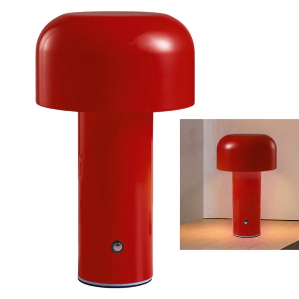 Soppbordlampe Tre farger LED-lysperler Trinnløs dimming Sopplampe Nattelykt for nattbord i soverommet Rød