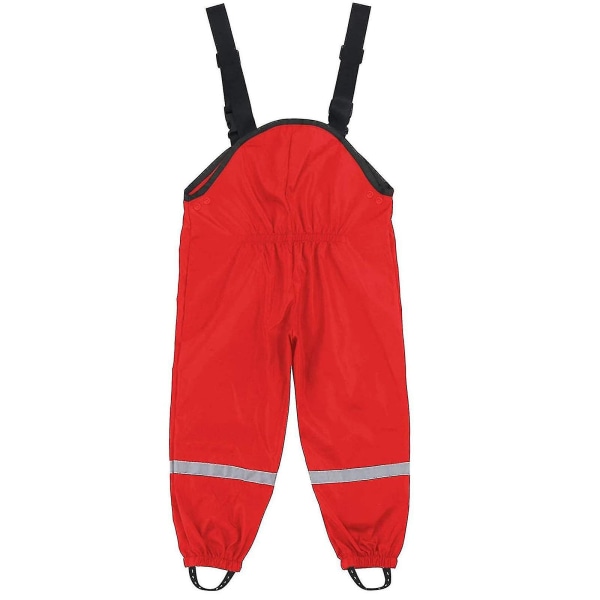 Unisex regnbukse for barn, vindtett og vanntett mudbukse Red 104