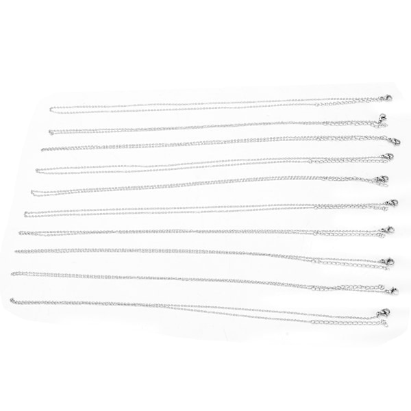 10 stk Halskæder DIY Enkle fashionable rustfrit stål Chokers til mænd Kvinder Håndværk Dekoration Gave
