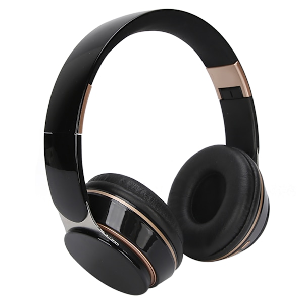 Bluetooth 5.0 hovedtelefoner trådløse over øret stereoheadset med mikrofon spilheadset Sort