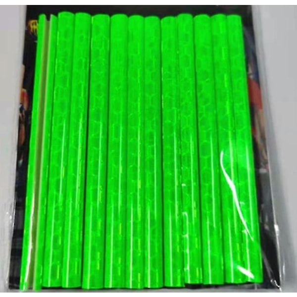 72x ekerreflektorer - ekeravsändare för cyklar - reflekterande ekerklämmor Green