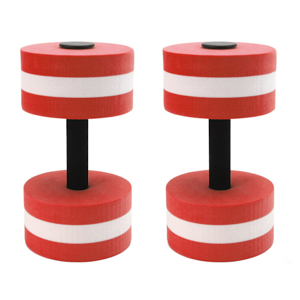 2 ST EVA Vand Flydende Dumbbell Yoga Træning Vandskum Dumbbell Fitness Tool til Mænd Kvinder Børn Rød
