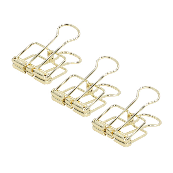 80 stk. hule clips 1,8 cm robuste metalclips med stærk klemning til papir, til hjemmekontor, studiebrug, guld