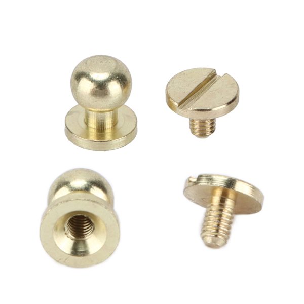 20-set mässingnitar Nötningsbeständighet Imitation av guld Bagagetillbehör för hantverksentusiaster 7x6 mm