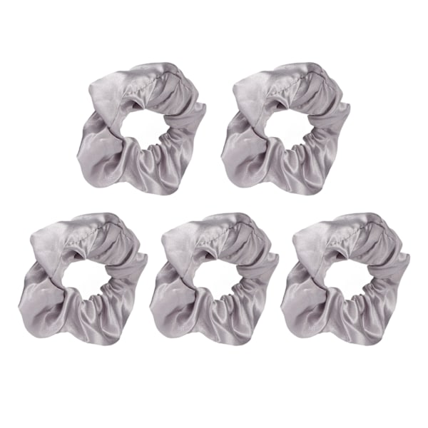 5 stk Lysende Scrunchies Lysende Grå Satin Elastisk Glow in The Dark Hår Scrunchy til Kvinder