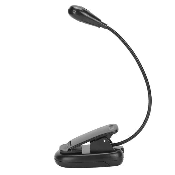 LED-klämma ljus 360 grader rotation 5000K-6000K Läsklämma ljus vitt ljus