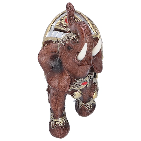 Elefantstaty Harts Skrivbordsfigur Prydnad Hem Vardagsrum Dekoration Gåva Röd M 10x5x10cm