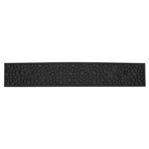 Kaffebarmatte PVC silikone Anti-slip rektangulær Varmebestandig dræningsmåtte Kaffebord Tilbehør Sort