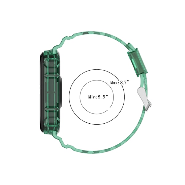 Smart Watch Udskiftningsremme PU Blød Gummi Smart Watch Armbånd til Xiaomi Band 7 Transparent Orange