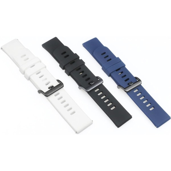 3-paknings silikonstropper som er kompatible med AGPTEK LW11 Smartwatch erstatningsklokkestropper, hurtigutløserstropper