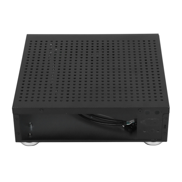 Bordsdatorfodral Bra värmeavledning Utsökt kompakt svart Mini HTPC-fodral för hemmavideodator