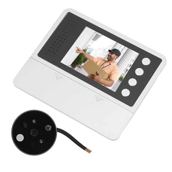 Digital dörr titthålsvisare videodörrklocka Kamera 4 ringsignaler Night Vision 2 Way Intercom för hem Lägenhet kontor