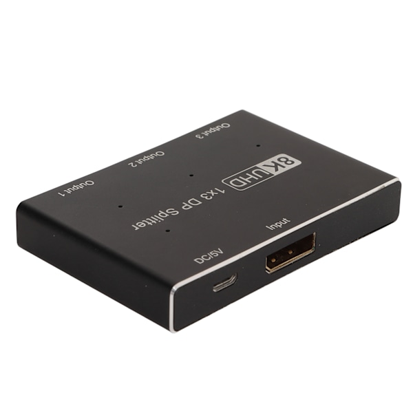 1x3 DisplayPort Splitter Triple MST SST Hub DP 1.4 Splitter for iOS System for Windows System for Android System