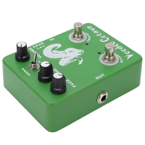 Gitarreffektpedal Voodoo Octave Fuzz Justerbar Single True Bypass Instrumenttilbehør