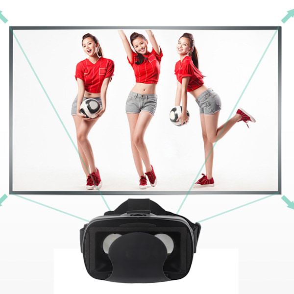 VRG Pro 3D VR Headset Blåt Lys Øjenbeskyttelse 3D VR Virtual Reality Briller med Fjernbetjening til Mobiltelefon