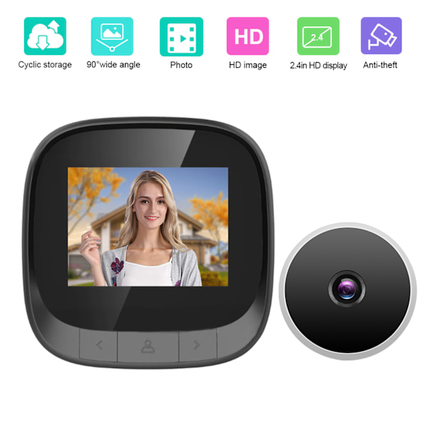 2,4-tums Smart Visual Door Viewer Digital Video Peephole Security Eye Monitoring Camera