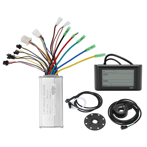 Elcykelkontrolsæt 22A Common Controller 36V 48V med LCD S900-panel til 500W motor