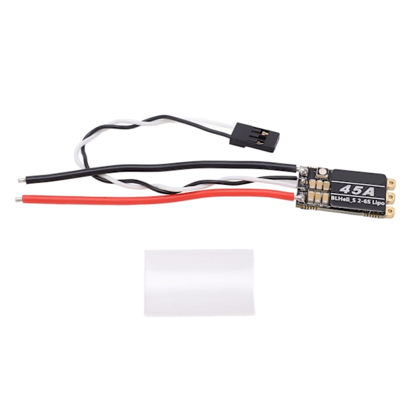 Børsteløs ESC 45A RC-tilbehør med integrert RGB LED-lys for FPV Traverseringsmaskin 4-akse UAV Svart