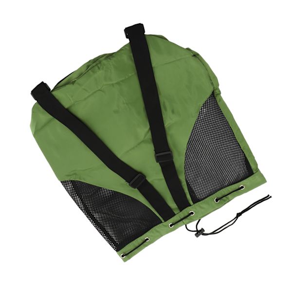 Mesh Strand Rygsæk Justerbar skulderrem Let og åndbar Mesh og PVC Swim Mesh Rygsæk til Gym Grøn