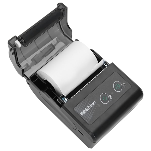 Bluetooth termisk kvittoskrivare Bärbar Ticket Pass Bill Mini Label Machine 100‑240VUS Plugg