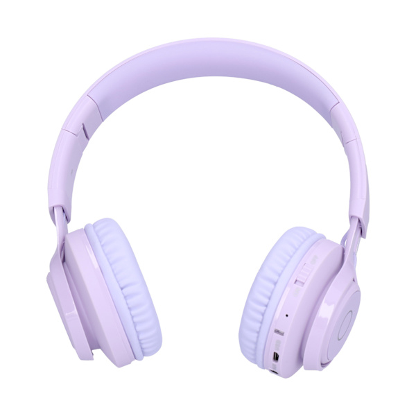 BT06C Bluetooth-kuulokkeet lapsille LED-valoilla Stereo taittuvat Kuulosuojaus Lapset Langattomat kuulokkeet Violetti
