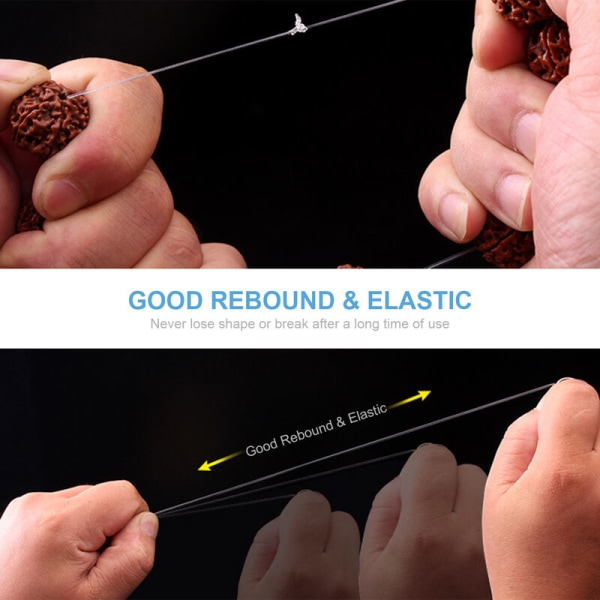 0,7 mm elastisk kædearmbånd 32 fod stærk strækperletråd til DIY smykker Halskæde Armbåndsfremstilling, model:? 0,7? mm
