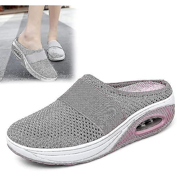 Orthopedic Diabetic Non Slip Air Cushion Slip-on Walking Shoes Pink EU 39