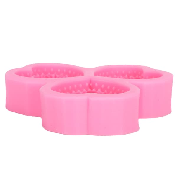 DIY Silikonform 3-hulrom Hjerteformet Roseblomst Sjokolade Fondant Såpe Aromaterapi Gips