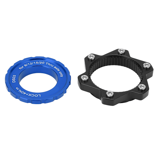MEIJUN Centerlock til 6-bolt montering adapter Låsering Aluminiumlegering Akselnavadapter til Thru Axle Hub Blå