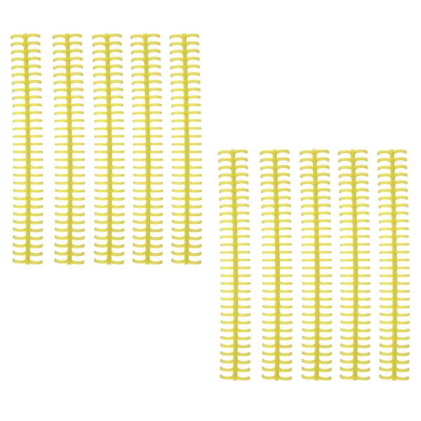 10 stk Bindende Rygge Spiraler Spoler Kamme 30 hull Plastbånd til Løsblad 1/2in Diameter Gul