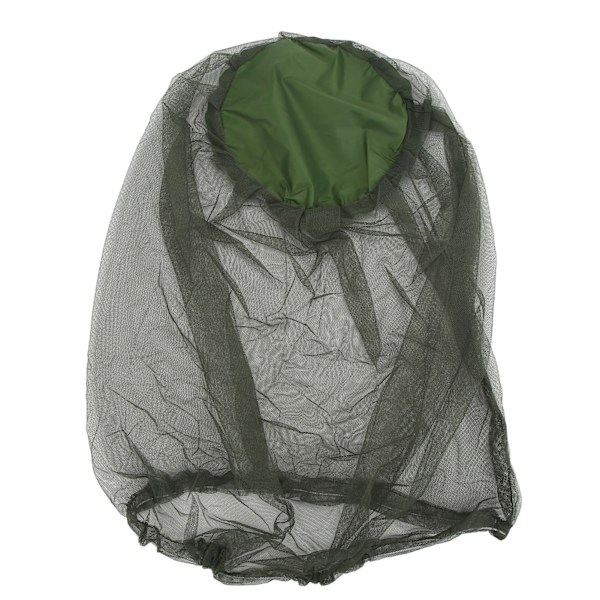 Myggenet til Hovedet - Mesh Fly & Mygbeskyttelse til Udendørs Vandreture, Fiskeri, Camping - Grøn