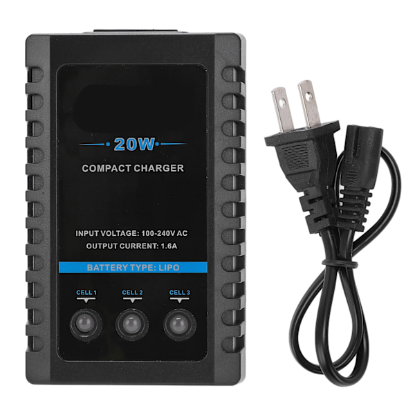 B3 Balansladdare 20W Automatisk avstängning 2s 3s Batteri Balansladdare 100‑240V