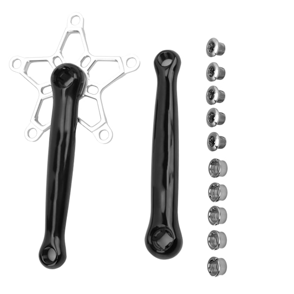 MEIJUN Mountain Bike Vevsats 170 mm 130 BCD MTB Vevsats Vänster Höger Vevarmar Set Silver