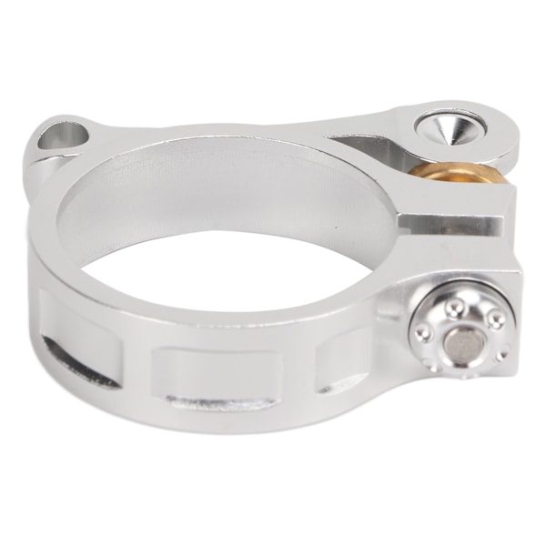 41mm Sadelstolpsklämma CNC Aluminiumlegering Snabbkoppling Sadelstolpsklämma för Vikbara Cyklar Silver