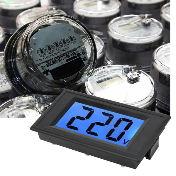 【NX】YB5135D LCD Tvåtråds Digital Display Voltmeter AC Spänningstestare Mätpanel Mätområde AC80-500V