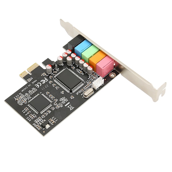 PCIE 5.1 Lydkort 6 Kanalers Surroundlyd Avspilling Opptak 24bit 48KHz Interne Lydkort med PCI Express Port