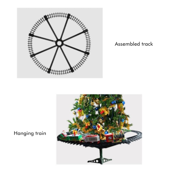 Juletogsæt med lyd og lys Elektrisk jernbane Billeksag Minitog legetøjsæt til jul og hjemindretning