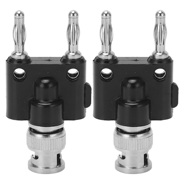 2st 2-vägs bananplugg BNC hane till 2-rad högtalarkabel Terminalkontakter Adapter J.20021 4mm