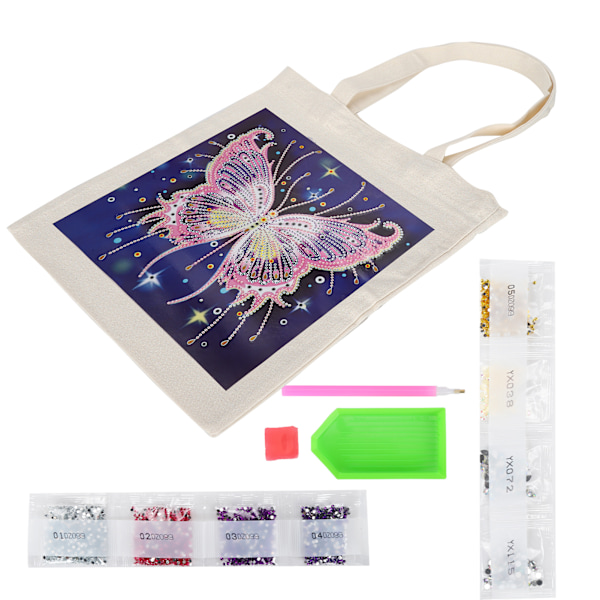 Diamond Painting Bag Kit Canvas Bag Resin Rhinestones Handmade Återanvändbar Art Handbag(BB012)
