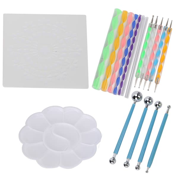 【NX】20st Mandala Dotting Tools Set DIY Art Rock Dot Stencil Fack Målartillbehör