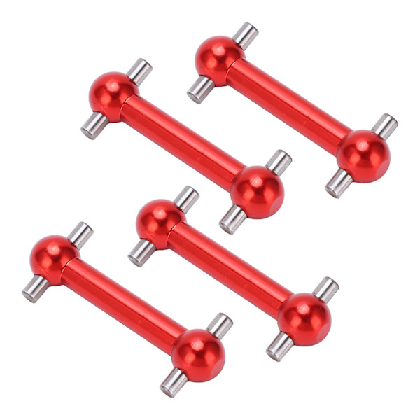 4st aluminiumlegering hundbens drivaxelset för Tamiya TT01 TT02 RC biluppgraderingsdelar Röd