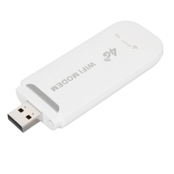 LTE 4G USB MODEM WiFi Hotspot Bærbar Rejse Mobil Trådløst Netværk Minirouter Micro SIM-kortplads Hvid