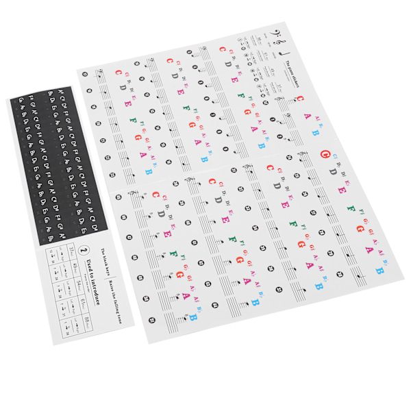 Piano Key Sticker Elektronisk orgel Universaltangenter Transparent notation PasterdekorationFärgglad