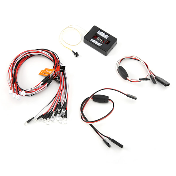 12 LED Blinkende Sterkt Lys Strobelys Kit System for 1/10 RC Crawler Dift Bil