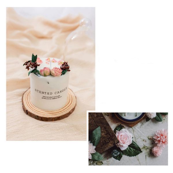 Doftljus Sojavax Torrblomma Glasskydd Trämatta Aromaterapiljus för heminredning Födelsedagspresent Typ 3