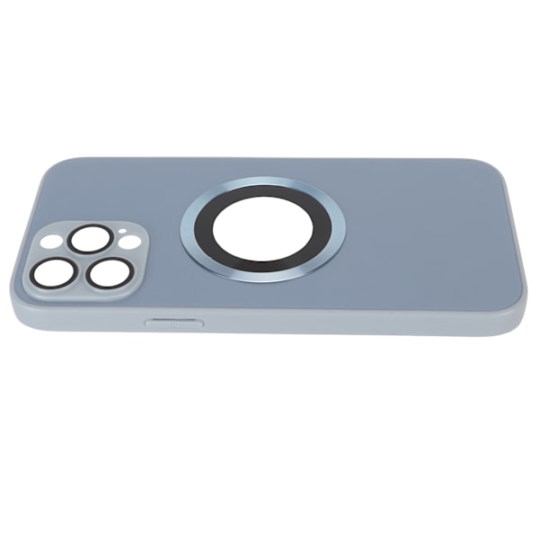 Dammsäker Repskyddande Magnetiskt Telefonfodral Frostat Glas Skyddande Omslag för iPhone 14 Pro Max Blå