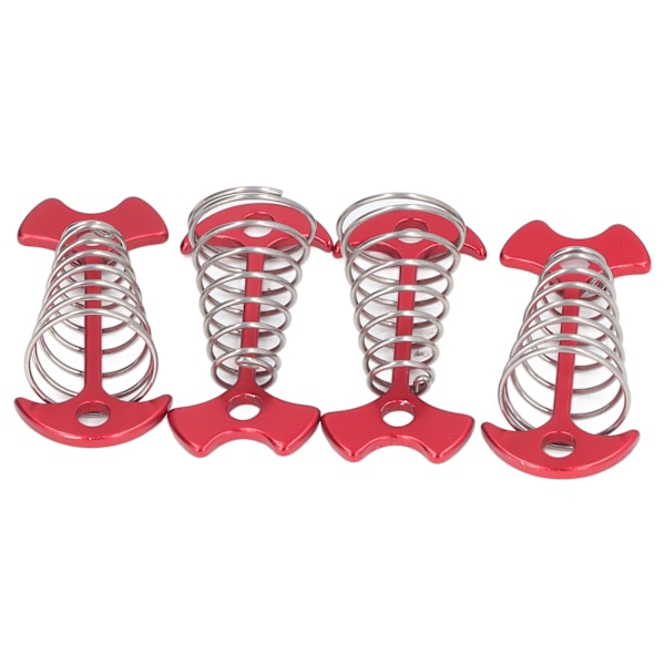 4 st Fishbone tältspik Aluminiumlegering rostfritt stål förlängda plankgolvstak med fjäderröd